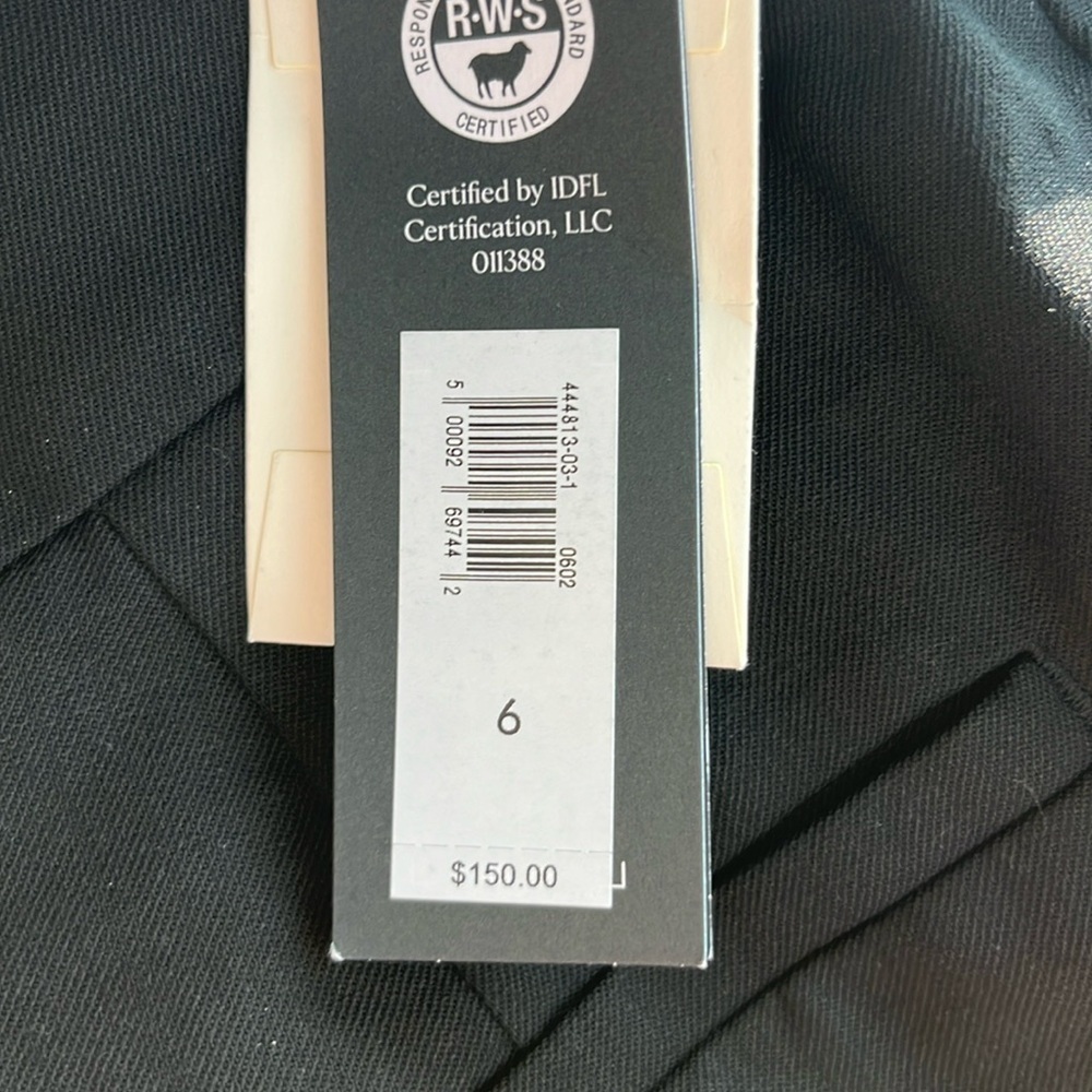 NWT Banana Republic Sienna Straight Italian Wool Black Pant size 6. - Picture 6 of 9